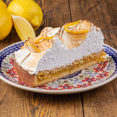 Лимонный пирог с меренгой