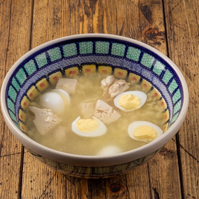 Куриная лапша с яйцом