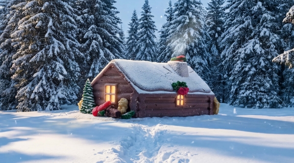 Предзаказ новогоднего&nbsp;торта </br>«Новогодний домик»