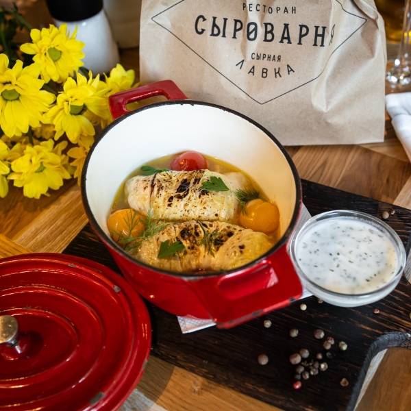 Голубцы с лососем и сыром Рикотта