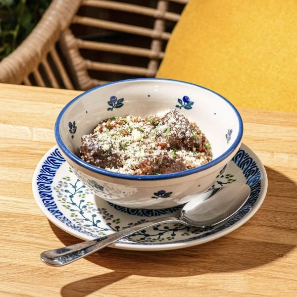 Гречневая каша с телячьими щечками и трюфелем