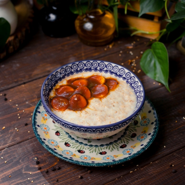 Каша геркулесовая с бананом и соленой карамелью
