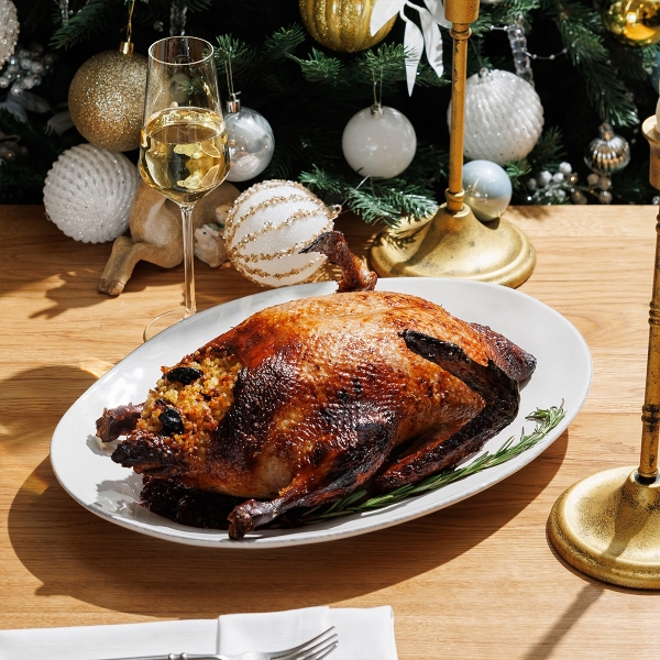 Утка запечённая с яблоками