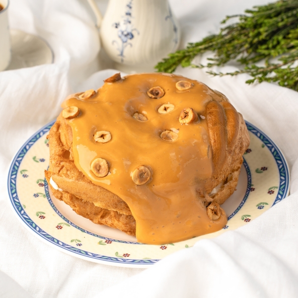 Творожное кольцо с кремом из сгущенки