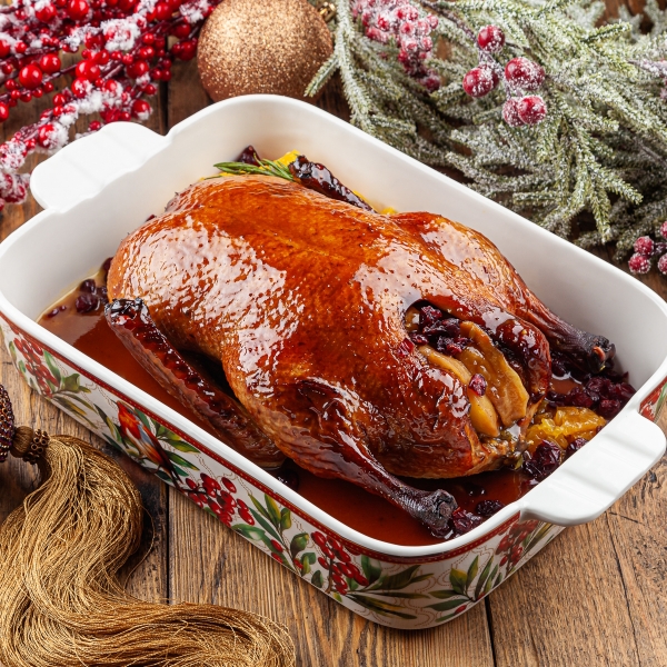 Утка с яблоками в апельсиновом соусе