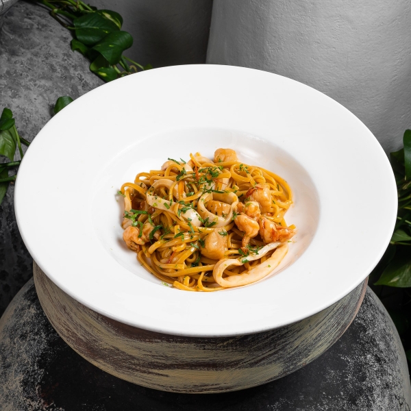Лингвини с морепродуктами