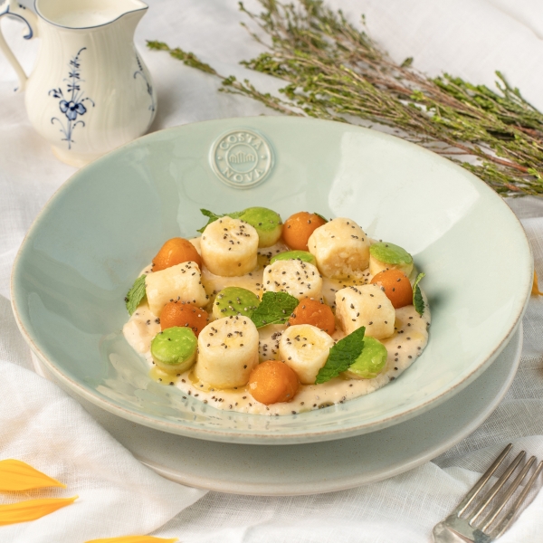 Ленивые вареники с тыквой и яблоками