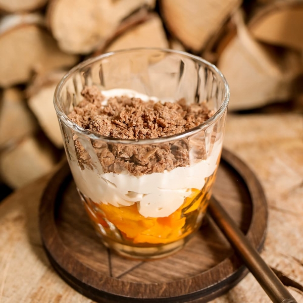 Хурма с кофейным кремом