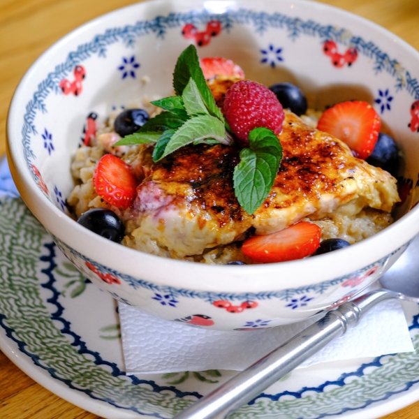 Каша овсяная с крем-брюле