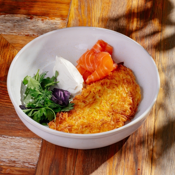 Драник с лососем