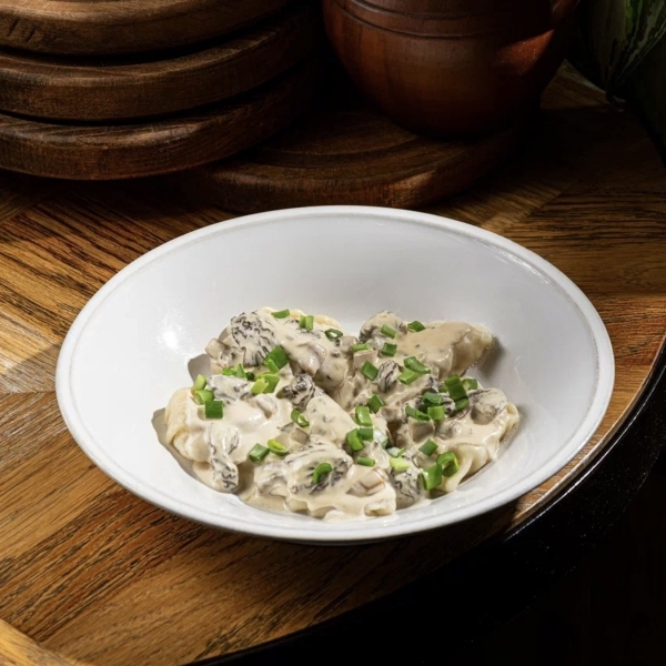 Вареники с картофелем и сморчками