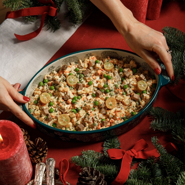 Оливье с языком