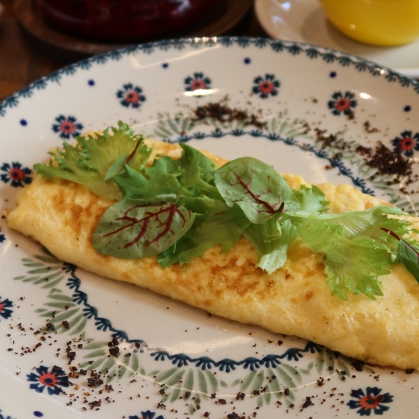 Французский омлет с сыром Скаморца